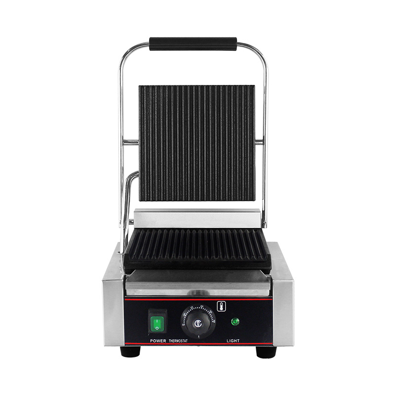 Máquina de cozinha elétrica comercial de aço inoxidável Panini Grill